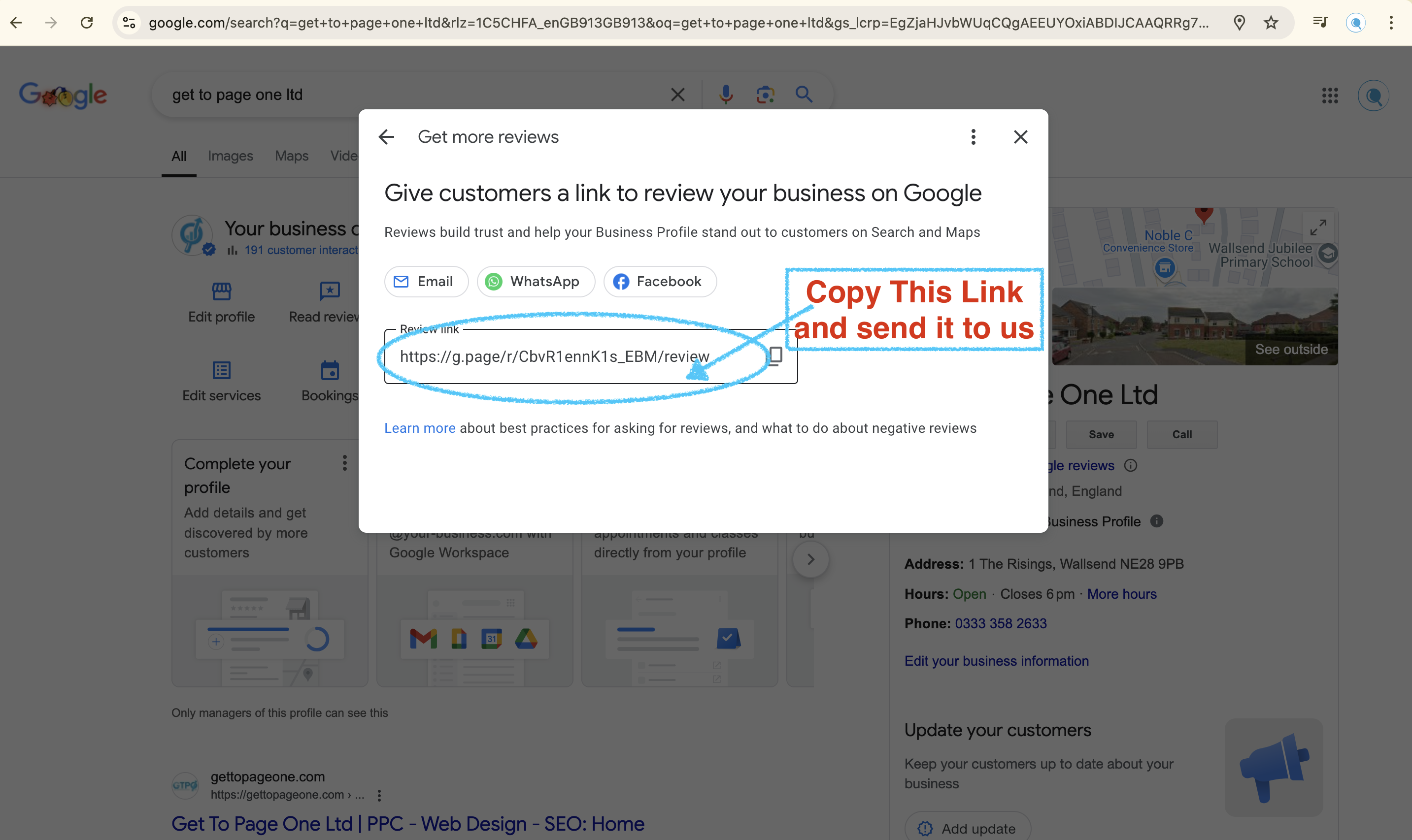 Google Review Url Instructions 2